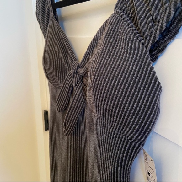 Ardene Black and Gray Striped Ribbed Dress - Picture 9 of 14